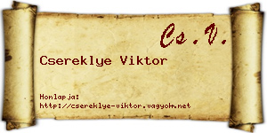 Csereklye Viktor névjegykártya