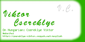 viktor csereklye business card